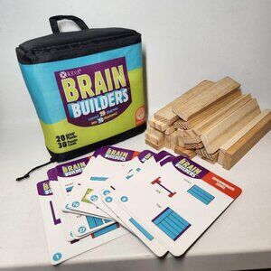 KEVA Brain Builders Puzzle Brain Teasers Challenges Logic Games Building Blocks
